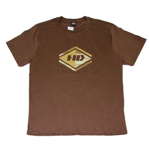 Camiseta Masculina HD Diamond Logo MARROM-H0422- -1-